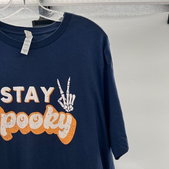 Bella + Canvas Women's Halloween T-Shirt Navy/Multi Size XL - Picture 4 of 9